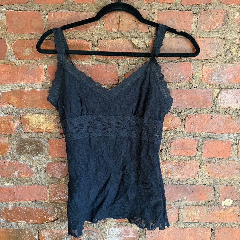 Vintage Black Lace Women's Top